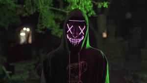 Stock Video Halloween Led Light Mask Live Wallpaper For PC