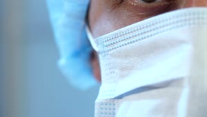 Stock Video Half Face Of A Doctor Wearing Mask Live Wallpaper For PC