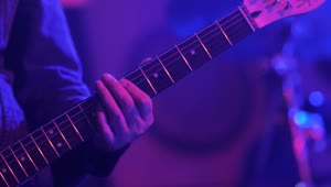 Stock Video Guitarist Playing An Electric Guitar On Stage Live Wallpaper For PC