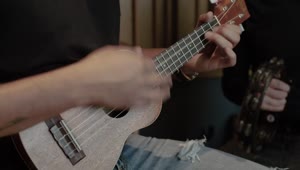 Stock Video Guitarist Playing A Little Ukelele Live Wallpaper For PC