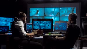 Stock Video Guards Watching The Cctv Cameras And Eating Donuts Live Wallpaper For PC