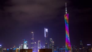 Stock Video Guangzhou Cityscape And City Lights Live Wallpaper For PC