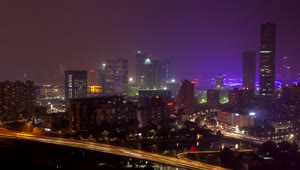 Stock Video Guangzhou Cityscape And City Lights And Traffic Live Wallpaper For PC