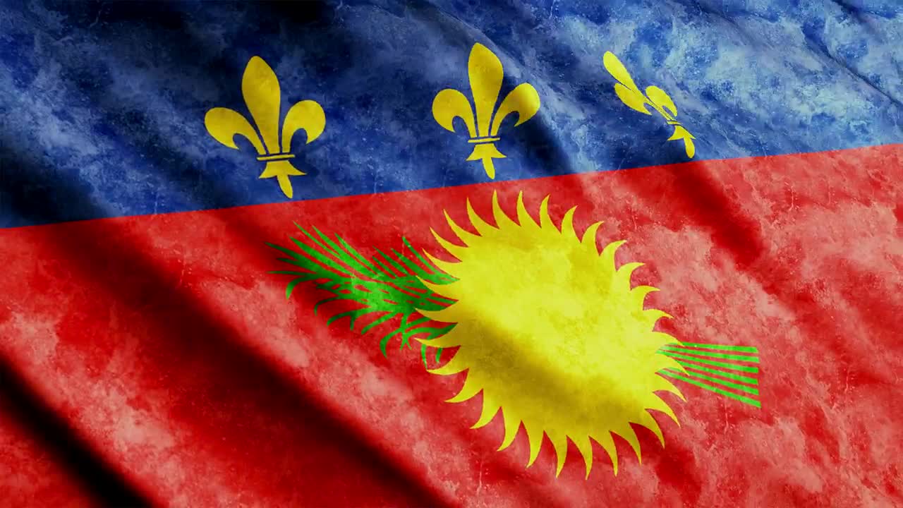 Download Stock Video Guadeloupe Flag With Faded Texture Full Screen Live Wallpaper For PC