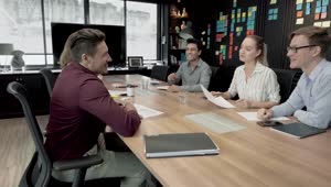 Stock Video Group Of Young People In A Business Meeting Live Wallpaper For PC