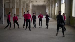 Stock Video Group Of Young Hip Hop Dancers Perform In Old Building Live Wallpaper For PC