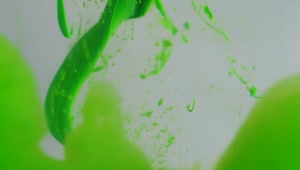 Stock Video Green Paint Entering To Water Live Wallpaper For PC