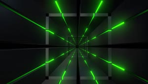 Stock Video Green Neon Lights In A Futuristic Tunnel Live Wallpaper For PC