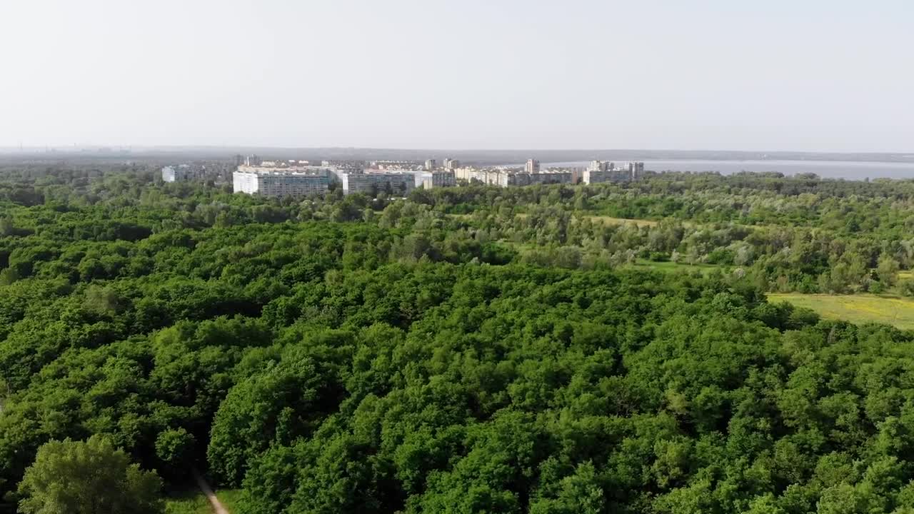 Download Stock Video Green Forest With A Small Town In The Background Live Wallpaper For PC