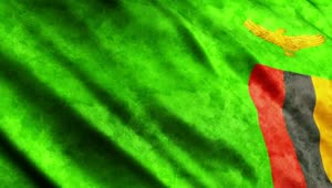 Stock Video Green Flag The African Country Of Zambia Live Wallpaper For PC
