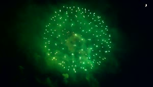 Stock Video Green And Red Fireworks At Night Live Wallpaper For PC