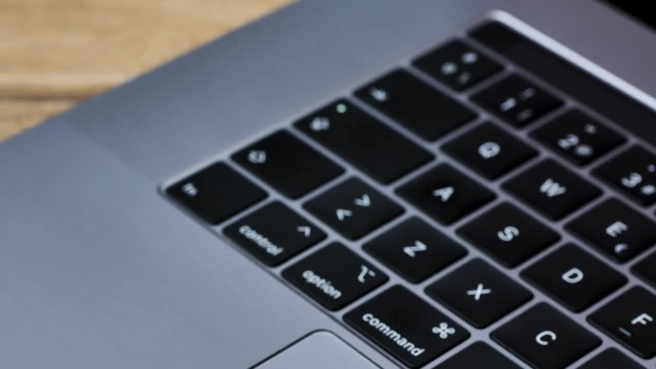 Download Stock Video Gray Laptop Keyboard Close Up Live Wallpaper For PC