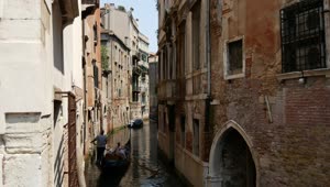 Stock Video Gondola Sailing In A Venice Canal Live Wallpaper For PC