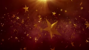 Stock Video Golden Stars Floating In Space Awards Concept Live Wallpaper For PC