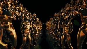 Stock Video Golden Sculptures Of Human Figures Loop Video Live Wallpaper For PC