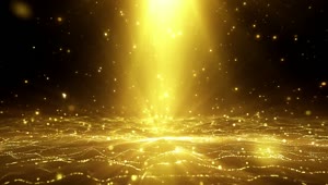 Stock Video Golden Particles Rising In A Digital World Live Wallpaper For PC