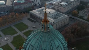 Stock Video Golden Cross On The Dome Of A German Cathedral Live Wallpaper For PC