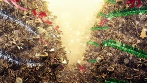 Stock Video Golden Christmas Trees D Render Live Wallpaper For PC