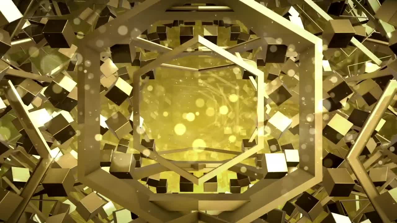Download Stock Video Golden Abstract Frames And Shapes Title Video Live Wallpaper For PC