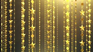 Stock Video Gold Christmas Star Hanging Chains Live Wallpaper For PC