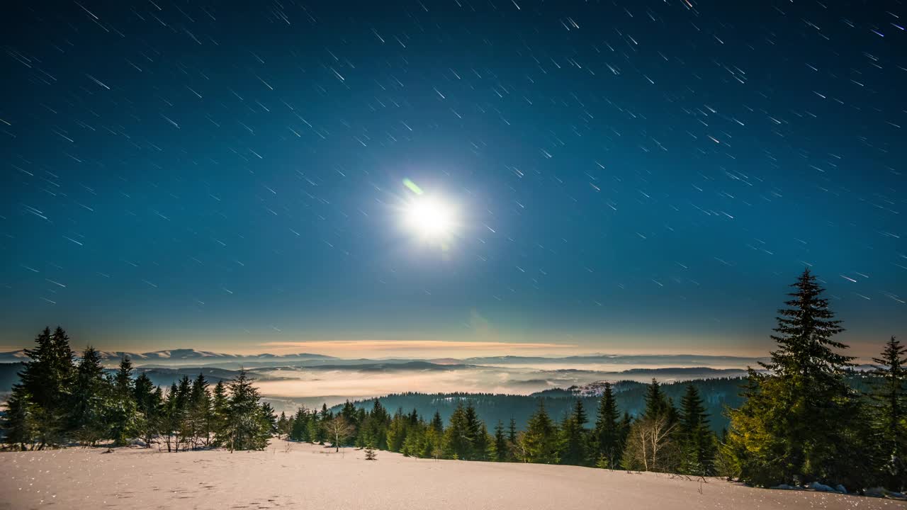 Download Stock Video Glowing Moon In The Starry Sky Live Wallpaper For PC