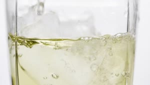 Stock Video Glass With Ginger Ale And Lemon On White Background Live Wallpaper For PC