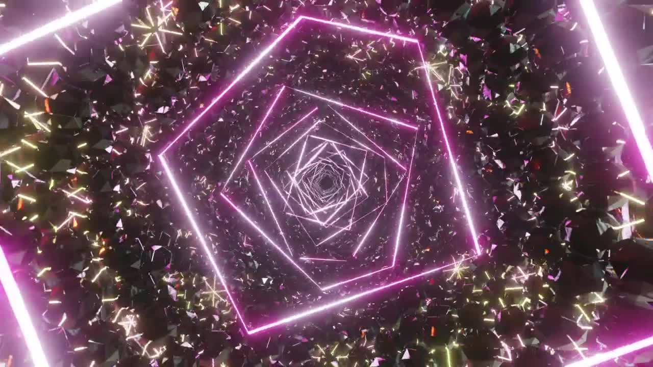 Download Stock Video Glass Tunnel And Neon Lights D Live Wallpaper For PC