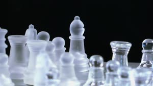 Stock Video Glass Chess Board On Black Background Live Wallpaper For PC