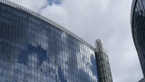 Stock Video Glass Buildings And Cloudy Sky Live Wallpaper For PC