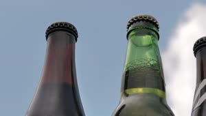 Stock Video Glass Bottles Of Beer On A Sunny Day Live Wallpaper For PC