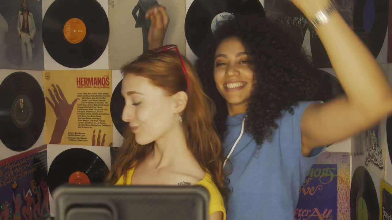 Download Stock Video Girls Recording And Dancing With A Cell Phone Live Wallpaper For PC