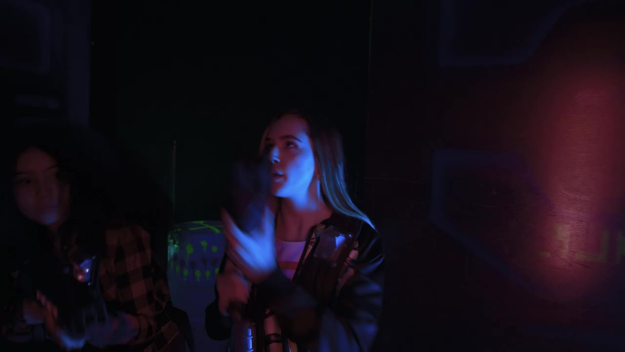 Download Stock Video Girls Looking For Opponents In Laser Gotcha Live Wallpaper For PC