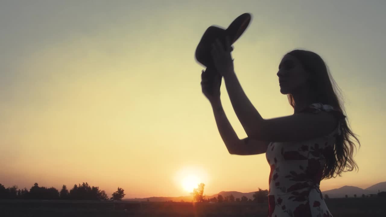 Download Stock Video Girl With Mexican Style On A Ranch At Sunset Live Wallpaper For PC