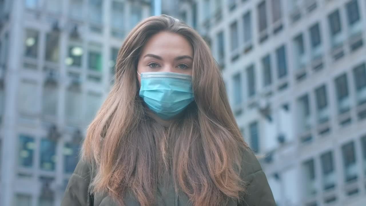 Download Stock Video Girl With A Mask In The City Portrait Live Wallpaper For PC