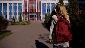 Stock Video Girl Walking To School Live Wallpaper For PC