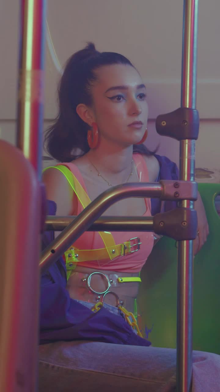 Download Stock Video Girl Vaguely Dancing Sitting On A Bus Live Wallpaper For PC