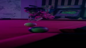 Stock Video Girl In A Japanese Style Dress Playing Pool Live Wallpaper For PC