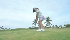 Stock Video Girl Hitting A Golf Ball Live Wallpaper For PC
