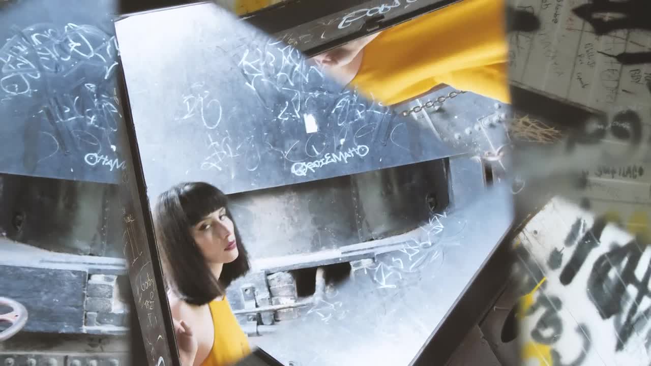 Download Stock Video Girl Entering An Abandoned Place Seen In A Prism Live Wallpaper For PC