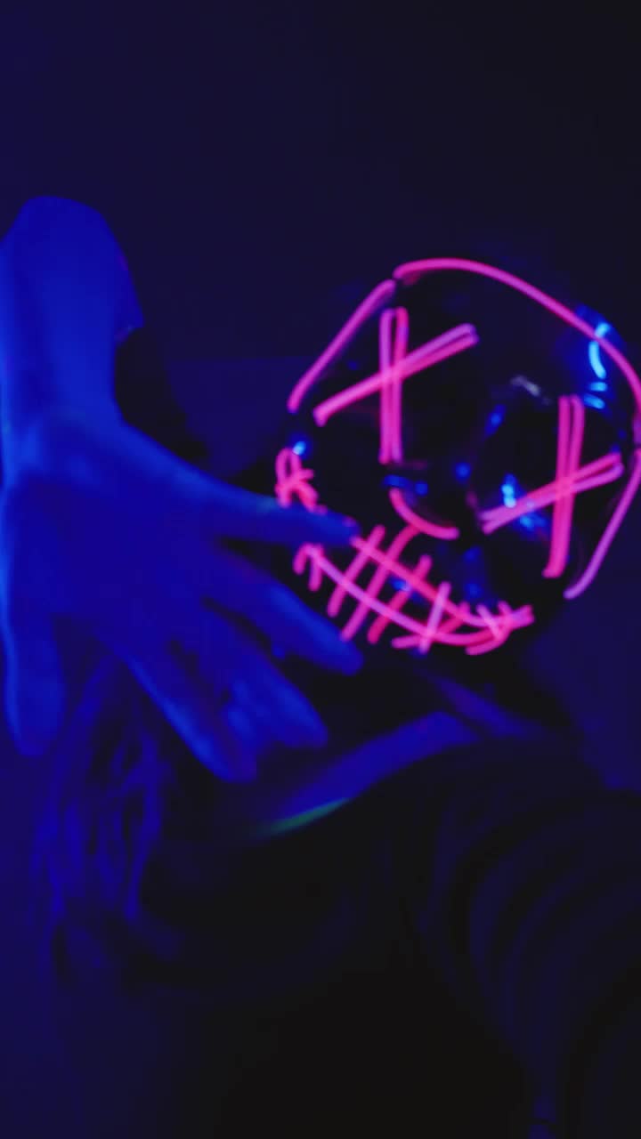 Download Stock Video Girl Dancing With A Mask In Front Of The Lens Live Wallpaper For PC