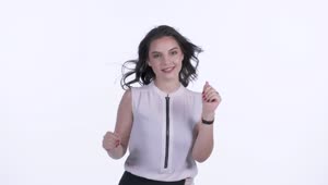 Stock Video Girl Dancing On A White Background Live Wallpaper For PC