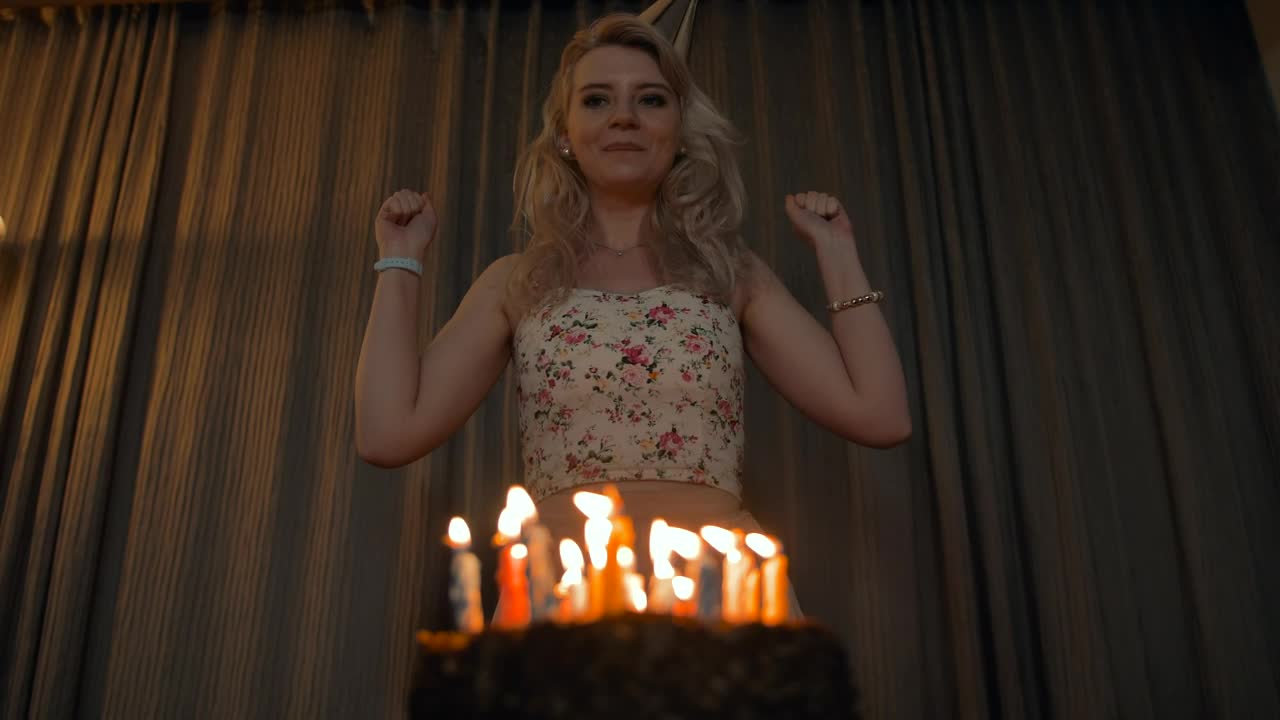 Download Stock Video Girl Blowing Out Birthday Candles Live Wallpaper For PC