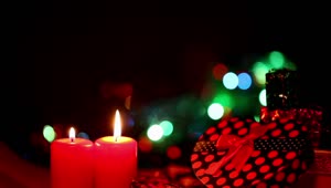Stock Video Gifts And Candles With Flashing Lights In The Back Live Wallpaper For PC