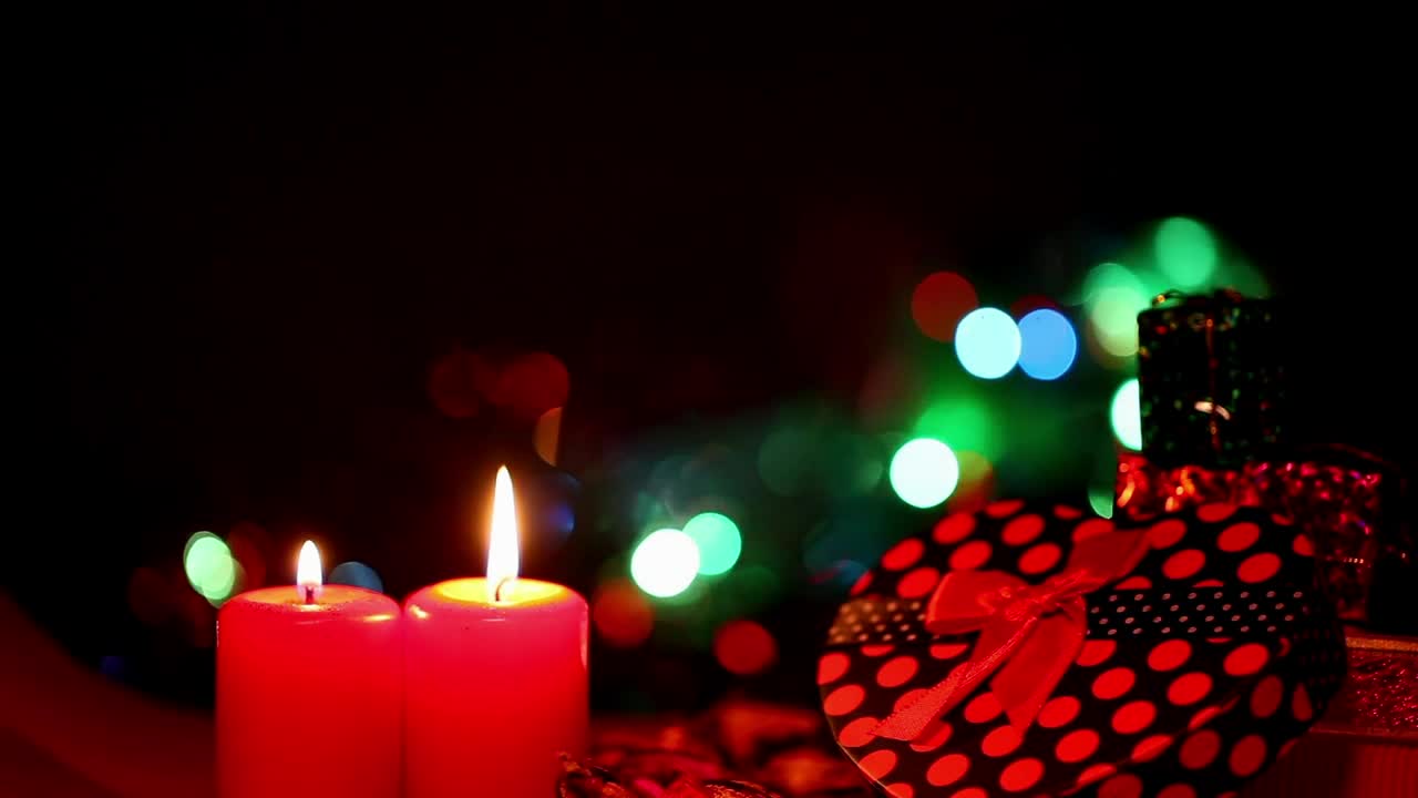 Download Stock Video Gifts And Candles With Flashing Lights In The Back Live Wallpaper For PC