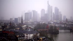 Stock Video German City With Fog While Snowing Live Wallpaper For PC