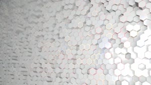 Stock Video Futuristic Wall With Abstract White Hexagons Live Wallpaper For PC