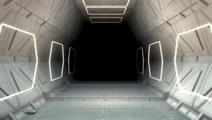 Stock Video Futuristic Ship Tunnel Live Wallpaper For PC