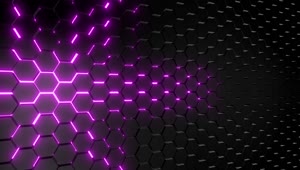 Stock Video Futuristic Honeycomb With Neon Light Live Wallpaper For PC