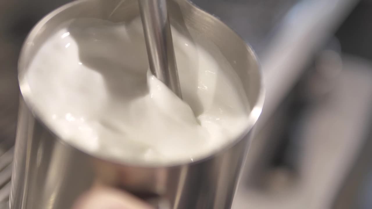 Download Stock Video Frothing Milk Seen In Detail Live Wallpaper For PC