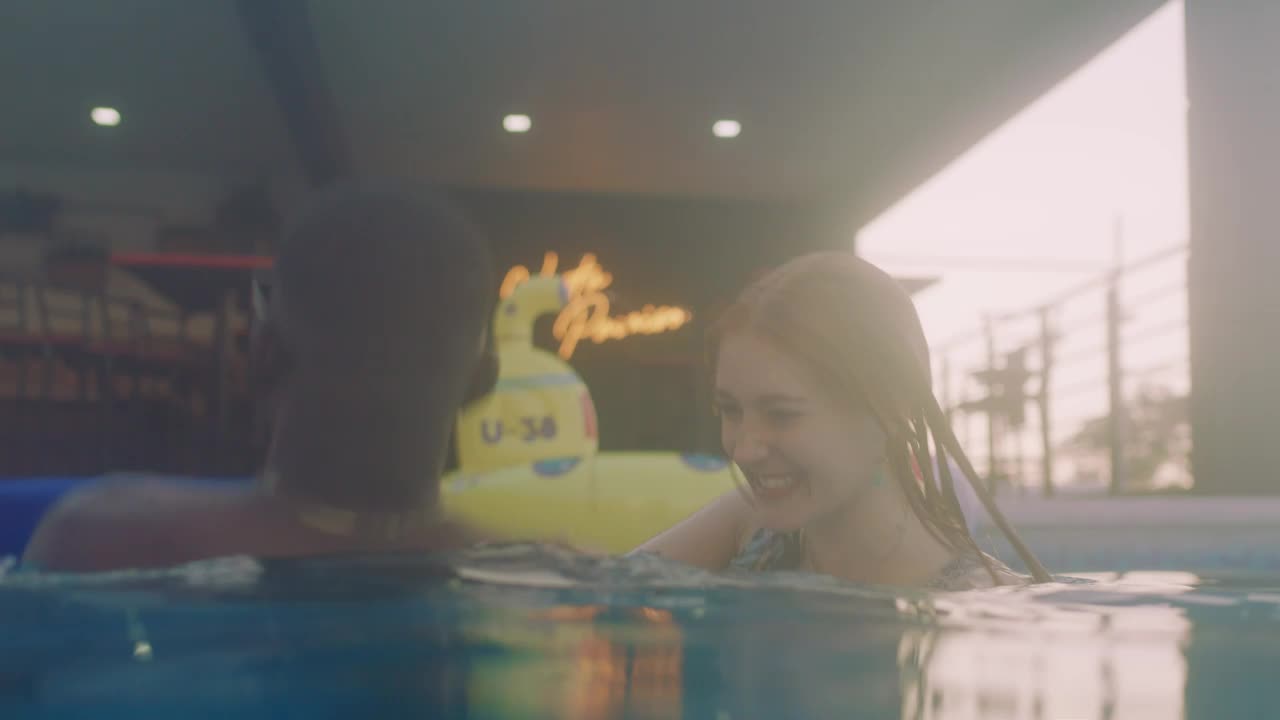 Download Stock Video Friends Playing In The Pool Live Wallpaper For PC